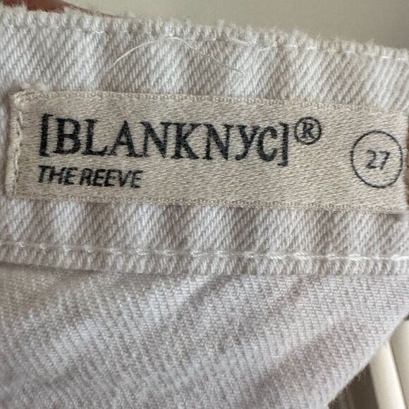 Blank NYC White The Reeve Ultra Hi-Rise Frayed Hem Jean Shorts Size 27 - Picture 4 of 5